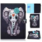 Painted Pattern TPU Horizontal Flip Leather Protective Case For Kindle Fire HD 8 (2020)(Rose Elephant) - 1