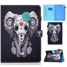 Painted Pattern TPU Horizontal Flip Leather Protective Case For iPad mini /mini 2/mini 3/mini 4(Rose Elephant) - 1