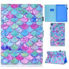 Painted Pattern TPU Horizontal Flip Leather Protective Case For Samsung Galaxy Tab S6 Lite(Color Fish Scales) - 1