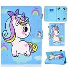 Painted Pattern TPU Horizontal Flip Leather Protective Case For Universal 8 inch(Rainbow Unicorn) - 1
