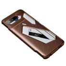 For Asus ROG Phone 5 Carbon Fiber Texture Shockproof TPU Case(Brown) - 2