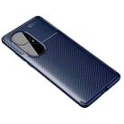 For Huawei P50 Pro Carbon Fiber Texture Shockproof TPU Case(Blue) - 2