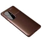 For Huawei P50 Pro Carbon Fiber Texture Shockproof TPU Case(Brown) - 2
