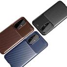 For Huawei P50 Carbon Fiber Texture Shockproof TPU Case(Blue) - 7