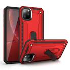 For iPhone 11 Pro Max Shockproof PC + TPU Protective Case with 360 Degree Rotating Holder(Red) - 1