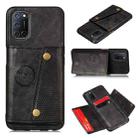 For vivo Y20 Double Buckle PU + TPU Shockproof Magnetic Protective Case with Card Slots & Holder(Black) - 1