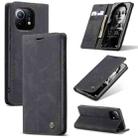 For Xiaomi Mi 11 CaseMe 013 Multifunctional Horizontal Flip Leather Case with Holder & Card Slot & Wallet(Black) - 1