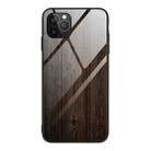 For iPhone 12 mini Wood Grain Tempered Glass + TPU Shockproof Case (M01) - 1