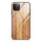 For iPhone 12 mini Wood Grain Tempered Glass + TPU Shockproof Case (M03) - 1