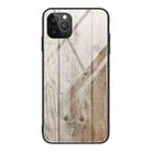 For iPhone 12 mini Wood Grain Tempered Glass + TPU Shockproof Case (M04) - 1