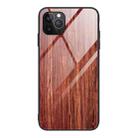 For iPhone 12 mini Wood Grain Tempered Glass + TPU Shockproof Case (M05) - 1