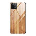 For iPhone 12 / 12 Pro Wood Grain Tempered Glass + TPU Shockproof Case(M03) - 1