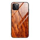 For iPhone 12 / 12 Pro Wood Grain Tempered Glass + TPU Shockproof Case(M06) - 1
