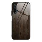 For Huawei Honor 20 Wood Grain Tempered Glass + TPU Shockproof Case(M01) - 1