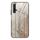 For Huawei Honor 20 Wood Grain Tempered Glass + TPU Shockproof Case(M04) - 1