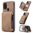 For Samsung Galaxy A21s CaseMe C20 Multifunctional PC + TPU Protective Case with Holder & Card Slot & Wallet(Brown) - 1