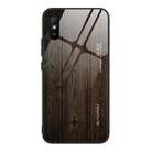For Xiaomi Redmi 9A Wood Grain Tempered Glass + TPU Shockproof Case(M01) - 1