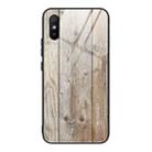 For Xiaomi Redmi 9A Wood Grain Tempered Glass + TPU Shockproof Case(M04) - 1