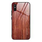 For Xiaomi Redmi 9A Wood Grain Tempered Glass + TPU Shockproof Case(M05) - 1