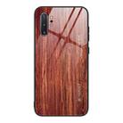For Samsung Galaxy Note10+ Wood Grain Tempered Glass + TPU Shockproof Case(M05) - 1