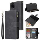 For iPhone 11 Pro Max Multifunctional Retro Frosted Horizontal Flip Leather Case with Card Slot & Holder & Zipper Wallet & Photo Frame & Lanyard(Black) - 1