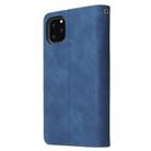 For iPhone 11 Pro Max Multifunctional Retro Frosted Horizontal Flip Leather Case with Card Slot & Holder & Zipper Wallet & Photo Frame & Lanyard(Blue) - 3