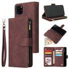 For iPhone 11 Pro Max Multifunctional Retro Frosted Horizontal Flip Leather Case with Card Slot & Holder & Zipper Wallet & Photo Frame & Lanyard(Coffee) - 1