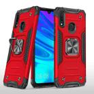 For Huawei P Smart(2019) Magnetic Armor Shockproof TPU + PC Case with Metal Ring Holder(Red) - 1