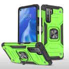 For Huawei P40 Lite 5G / Nova 7 SE Magnetic Armor Shockproof TPU + PC Case with Metal Ring Holder(Green) - 1