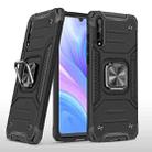 For Huawei P Smart S / Enjoy 10S / Y8P Magnetic Armor Shockproof TPU + PC Case with Metal Ring Holder(Black) - 1