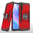 For Huawei P Smart S / Enjoy 10S / Y8P Magnetic Armor Shockproof TPU + PC Case with Metal Ring Holder(Red) - 1