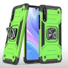 For Huawei P Smart S / Enjoy 10S / Y8P Magnetic Armor Shockproof TPU + PC Case with Metal Ring Holder(Green) - 1