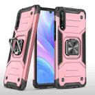 For Huawei P Smart S / Enjoy 10S / Y8P Magnetic Armor Shockproof TPU + PC Case with Metal Ring Holder(Rose Gold) - 1