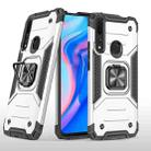 For Huawei Y9 Prime(2019) / P Smart Z Magnetic Armor Shockproof TPU + PC Case with Metal Ring Holder(Silver) - 1