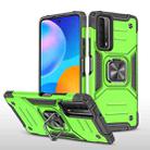 For Huawei P Smart(2021) / Y7a Magnetic Armor Shockproof TPU + PC Case with Metal Ring Holder(Green) - 1