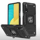For LG Stylo 7 5G Magnetic Armor Shockproof TPU + PC Case with Metal Ring Holder(Black) - 1