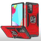 For Samsung Galaxy A52 5G / 4G Magnetic Armor Shockproof TPU + PC Case with Metal Ring Holder(Red) - 1