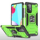 For Samsung Galaxy A52 5G / 4G Magnetic Armor Shockproof TPU + PC Case with Metal Ring Holder(Green) - 1