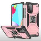 For Samsung Galaxy A52 5G / 4G Magnetic Armor Shockproof TPU + PC Case with Metal Ring Holder(Rose Gold) - 1