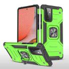 For Samsung Galaxy A72 5G / 4G Magnetic Armor Shockproof TPU + PC Case with Metal Ring Holder(Green) - 1