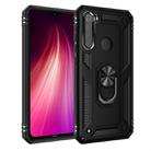 For Xiaomi Redmi Note 8 Armor Shockproof TPU + PC Protective Case with 360 Degree Rotation Holder(Black) - 1