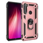 For Xiaomi Redmi Note 8 Armor Shockproof TPU + PC Protective Case with 360 Degree Rotation Holder(Rose Gold) - 1
