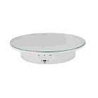20cm USB Electric Rotating Turntable Display Stand Video Shooting Props Turntable for Photography, Load: 8kg(White Mirror) - 2