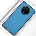 For OnePlus 7T Shockproof Cloth Texture PC+ TPU Protective Case(Blue) - 1