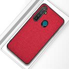 For OPPO Realme 5 Pro Shockproof Cloth Texture PC+ TPU Protective Case(Red) - 1