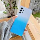 For Samsung Galaxy A32 5G Gradient Shockproof TPU + Acrylic Case with Detachable Buttons(Blue) - 1