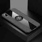 For Vivo Y93 XINLI Stitching Cloth Texture Shockproof TPU Protective Case with Ring Holder(Gray) - 1
