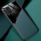 For OPPO Find X3 Pro All-inclusive Leather + Organic Glass Protective Case with Metal Iron Sheet(Green) - 1