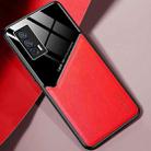 For vivo iQOO Neo5 All-inclusive Leather + Organic Glass Protective Case with Metal Iron Sheet(Red) - 1
