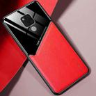 For Huawei Mate 20X All-inclusive Leather + Organic Glass Protective Case with Metal Iron Sheet(Red) - 1